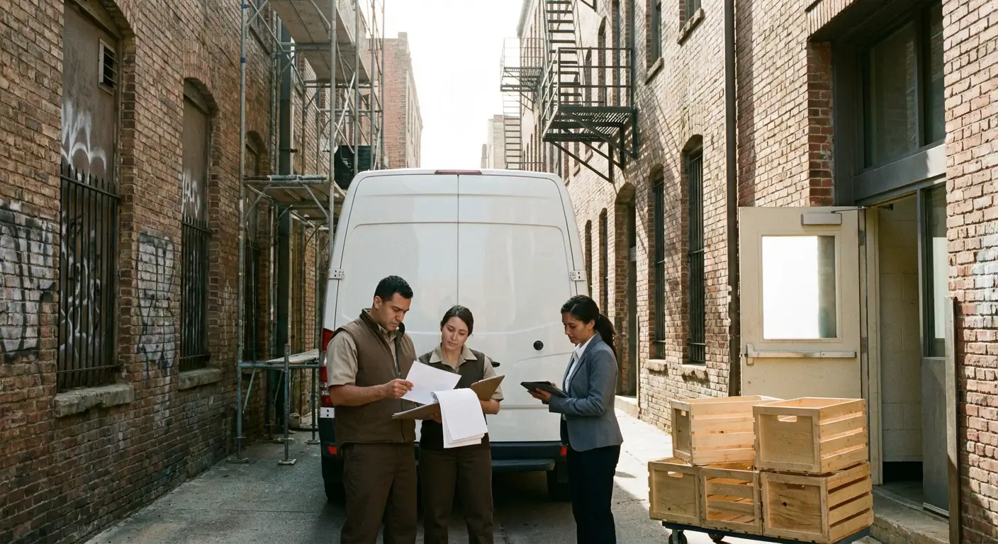 Millbrook alley delivery access and clearance check