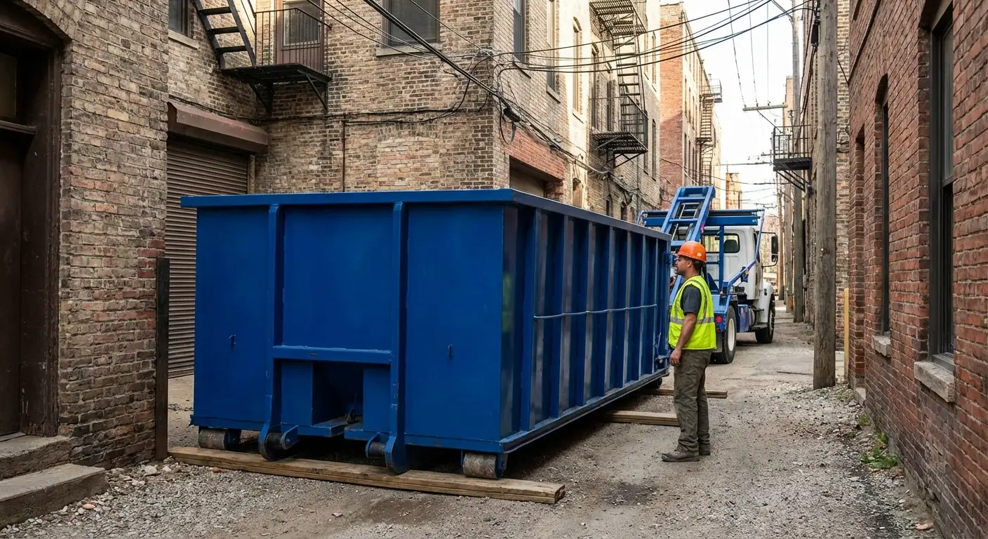 Narrow alley access challenges in Millbrook