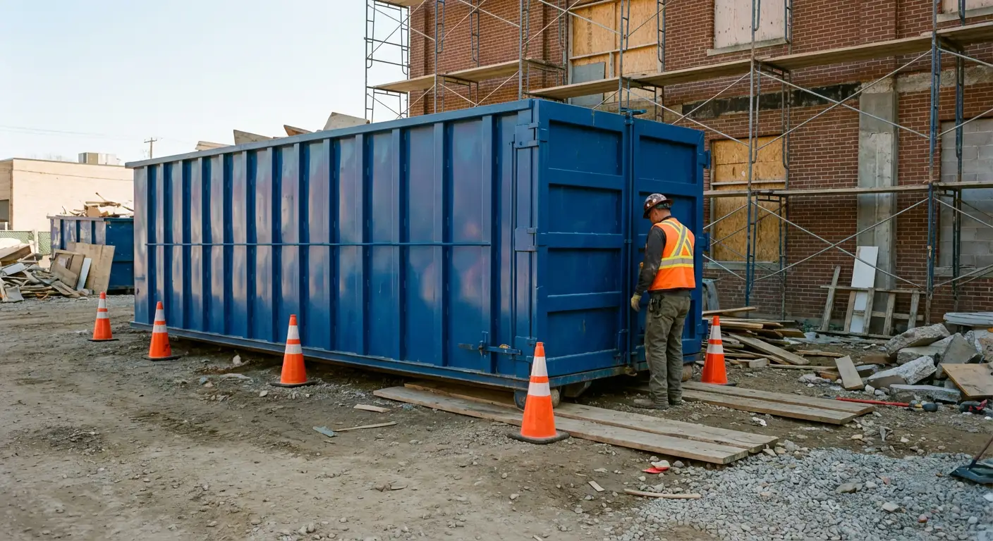 Safety inspection of dumpster placement site in Millbrook, AL