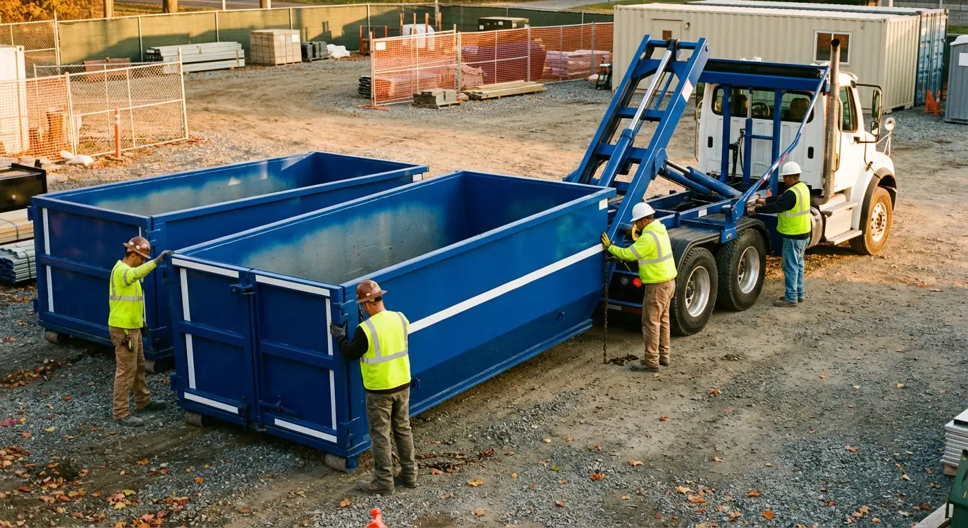 Commercial dumpster logistics and delivery truck access in Millbrook, AL